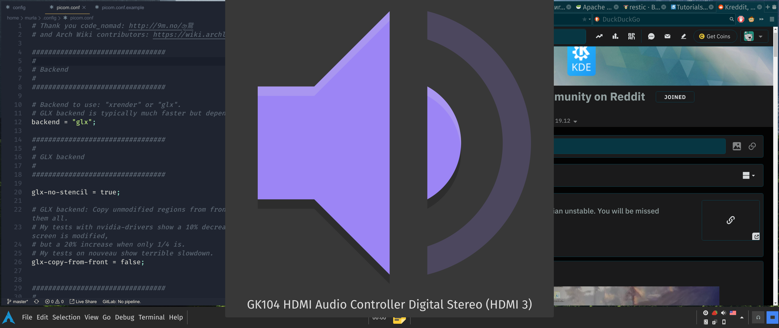 Recent changes to OSD notifications? Plasma + i3, notification is a bit ...