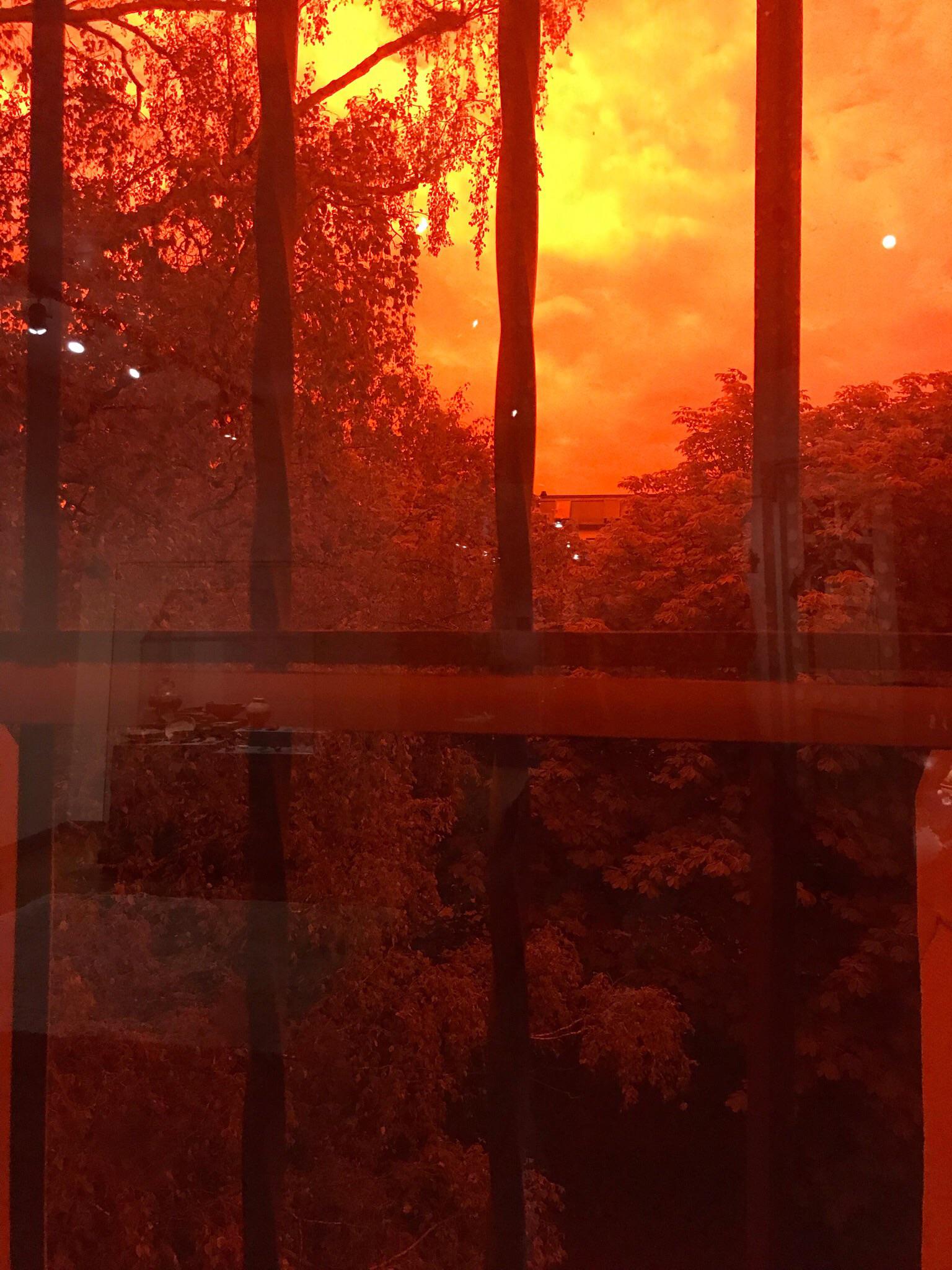 Red-glass window at a Swiss museum [OC] | Scrolller
