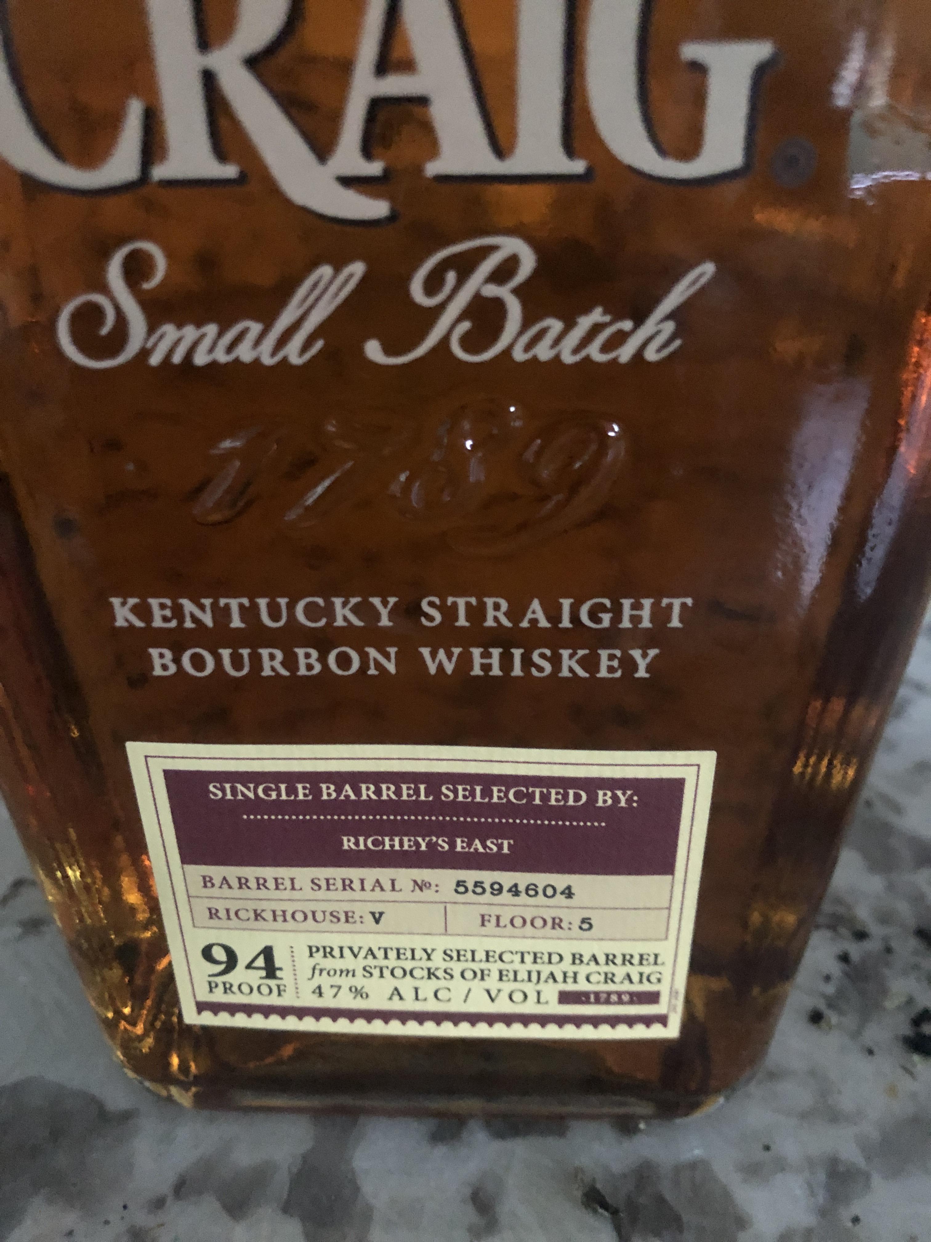 Review 1 Elijah Craig Small Batch Single Barrel Store Pick Richey’s