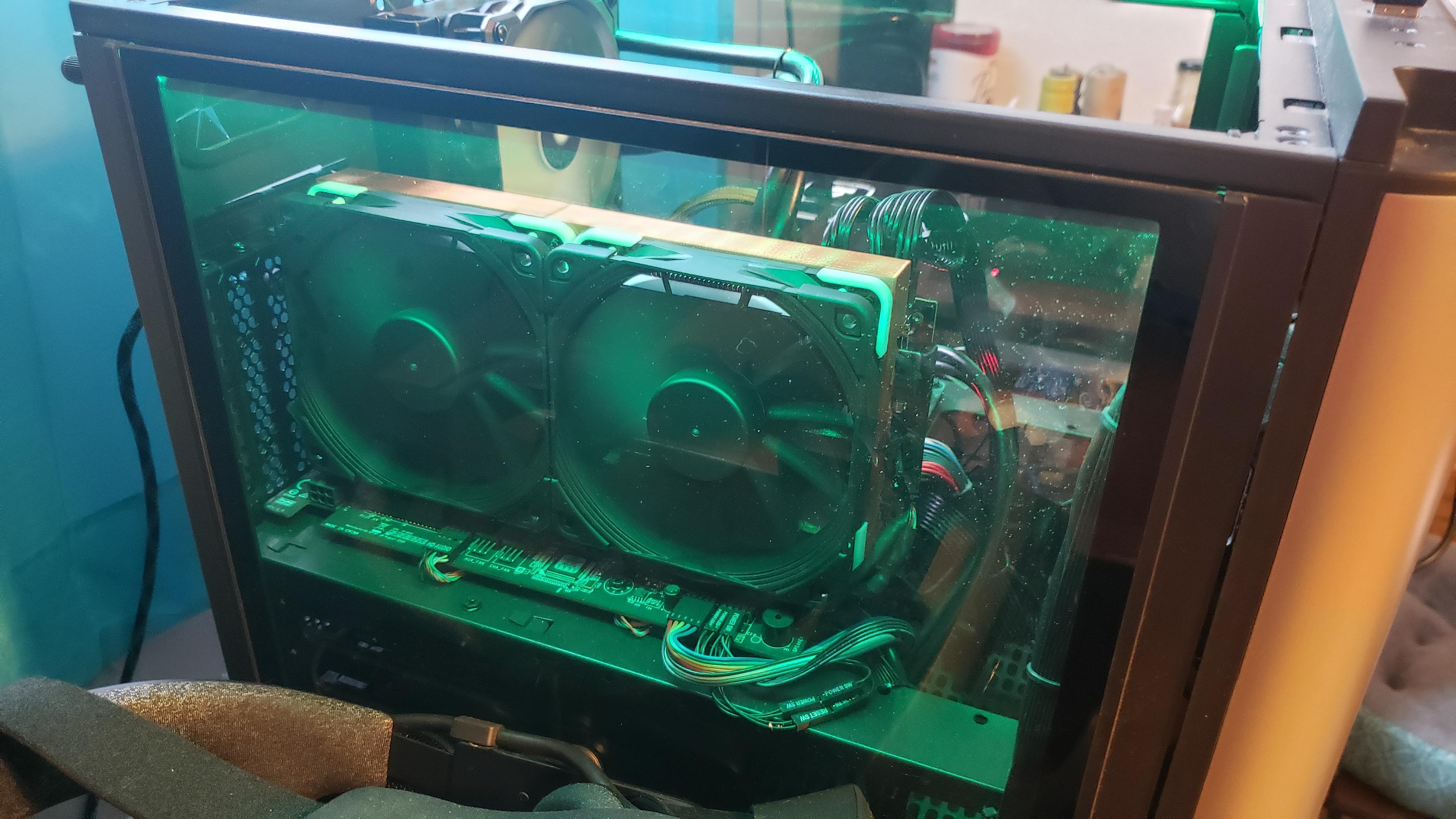 Rtx 2070 fan mod to make it quieter. Using 2x noctua chromax blacks