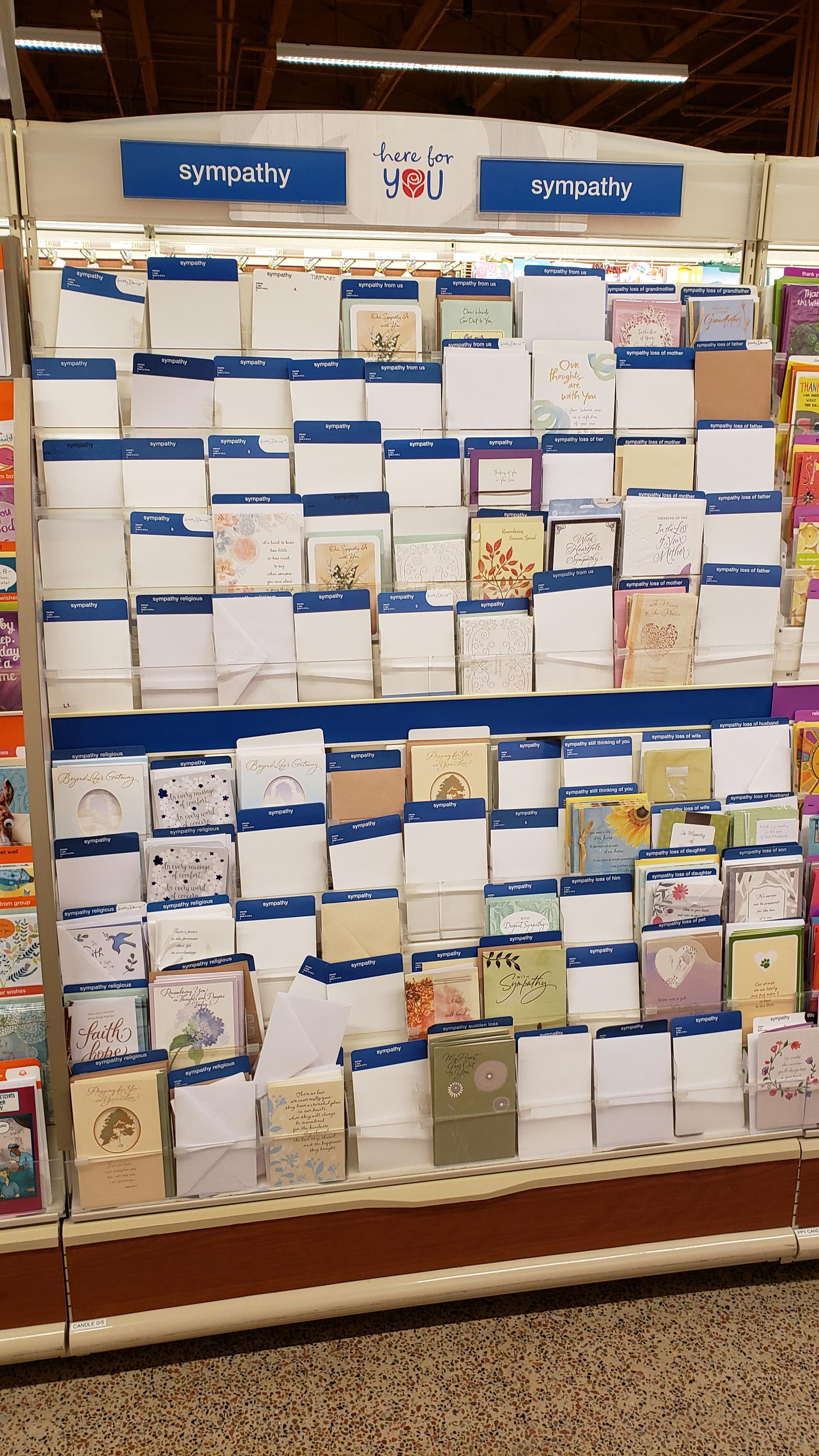 Sad sight - the sympathy card section at the Fairfax Wegmans | Scrolller