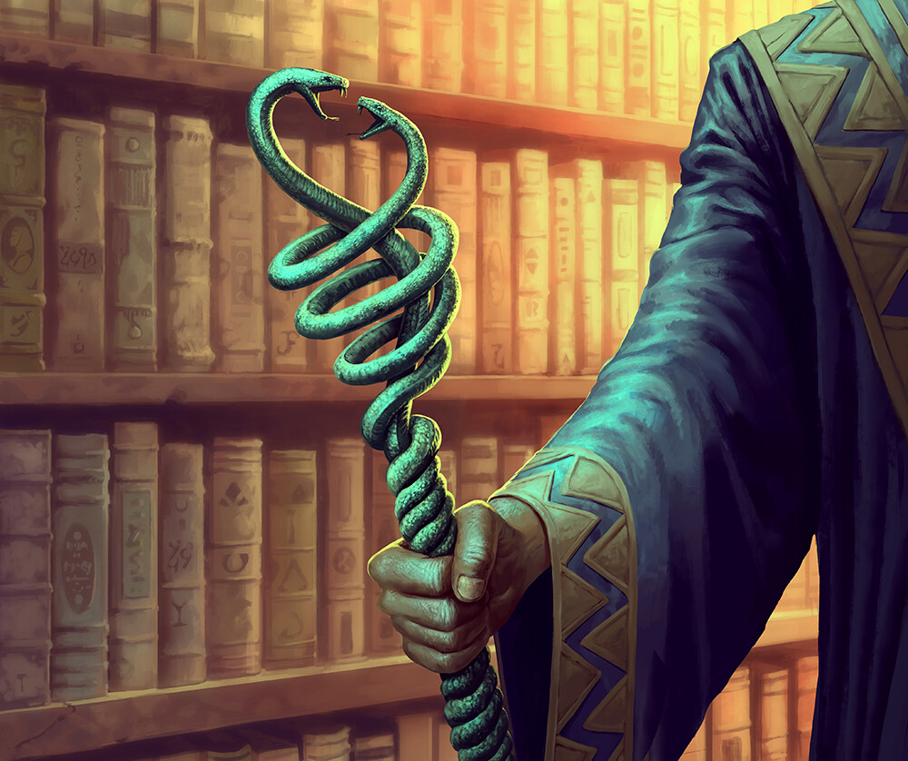 Scroll Rainer Serpentine Staff by Rainer Petter | Scrolller