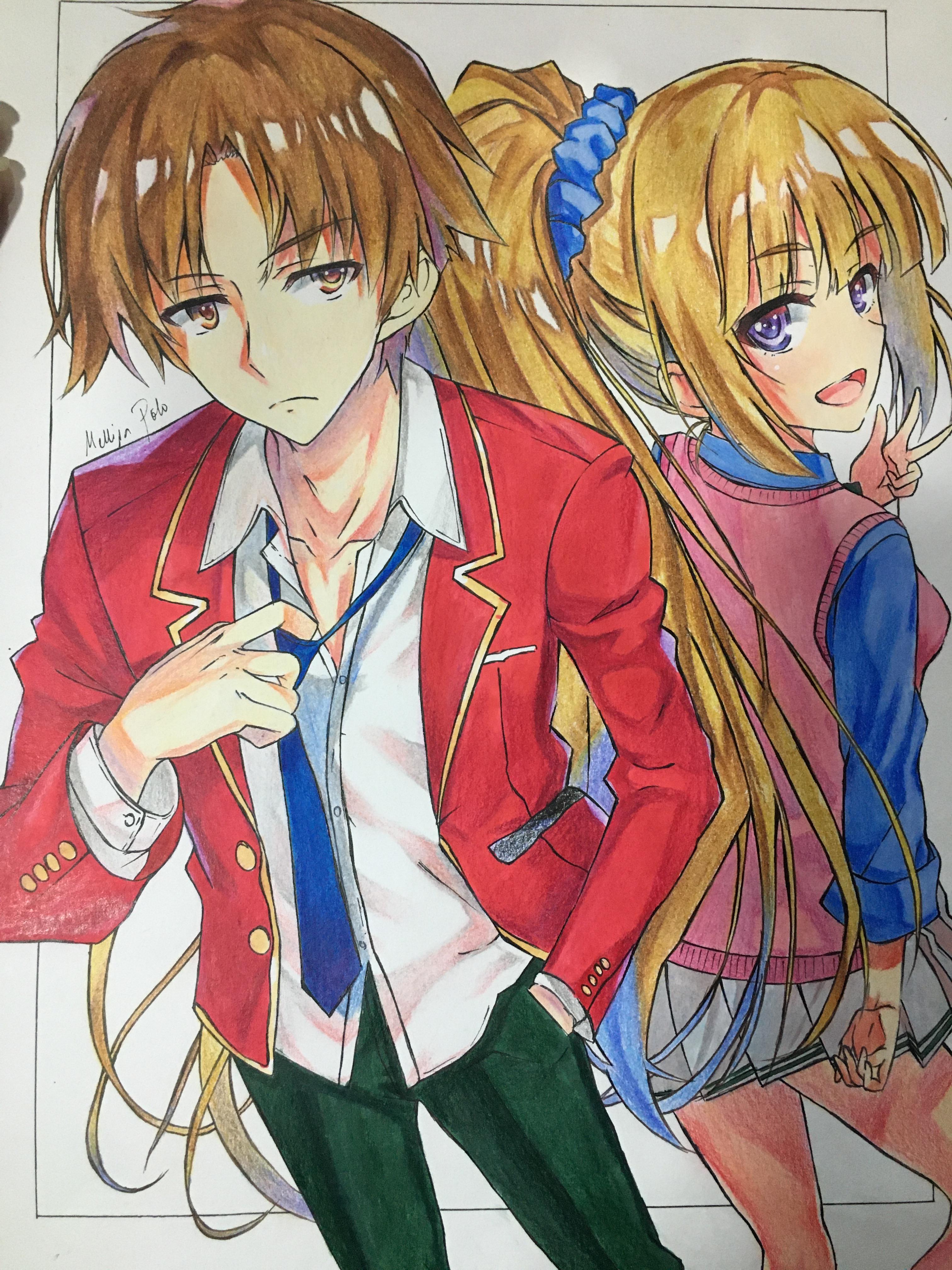 sharing my ayanokoji and kei drawing ️ Scrolller