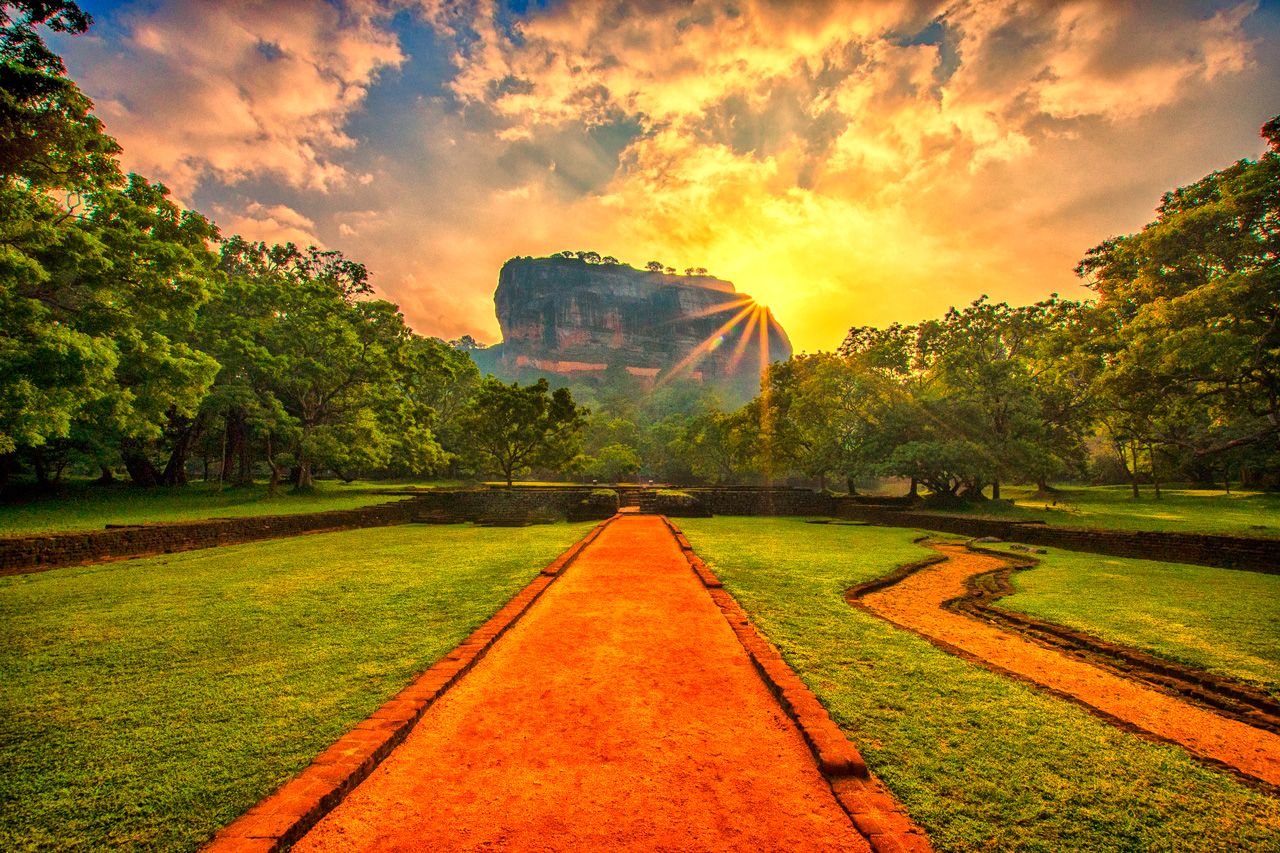 Sigiriya Rock Fortress jus after sunrise. Took this in February during ...