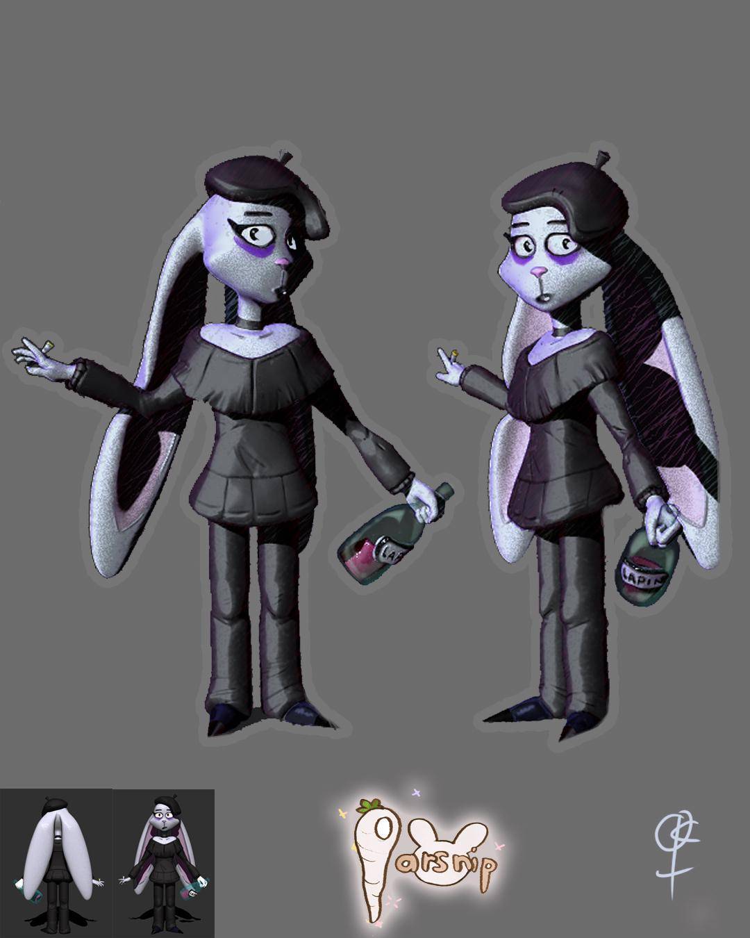 Some fanart of Lerose from Parsnip as practice for translating my 2D ...