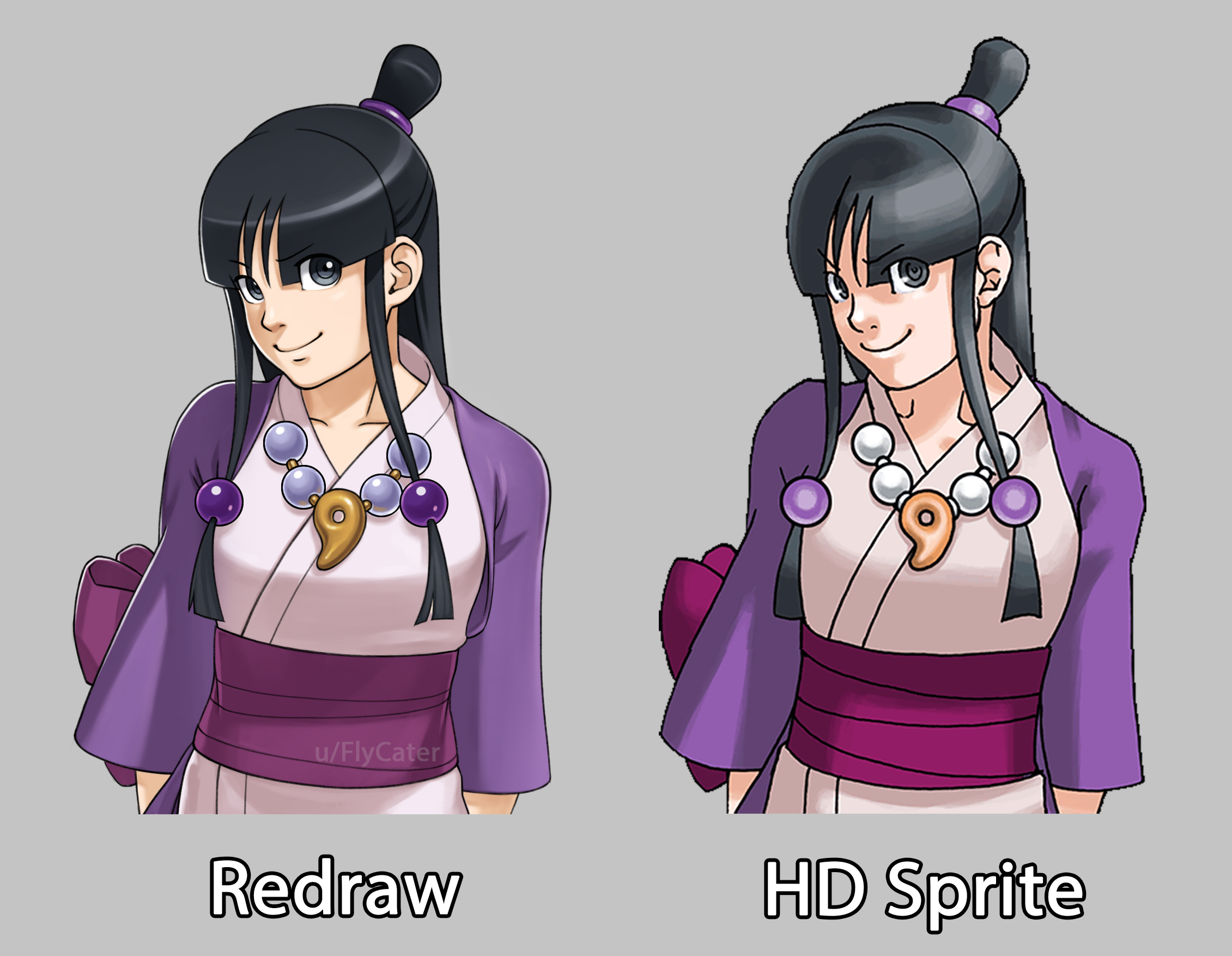 Sprite redraw part3: Maya Fey! | Scrolller