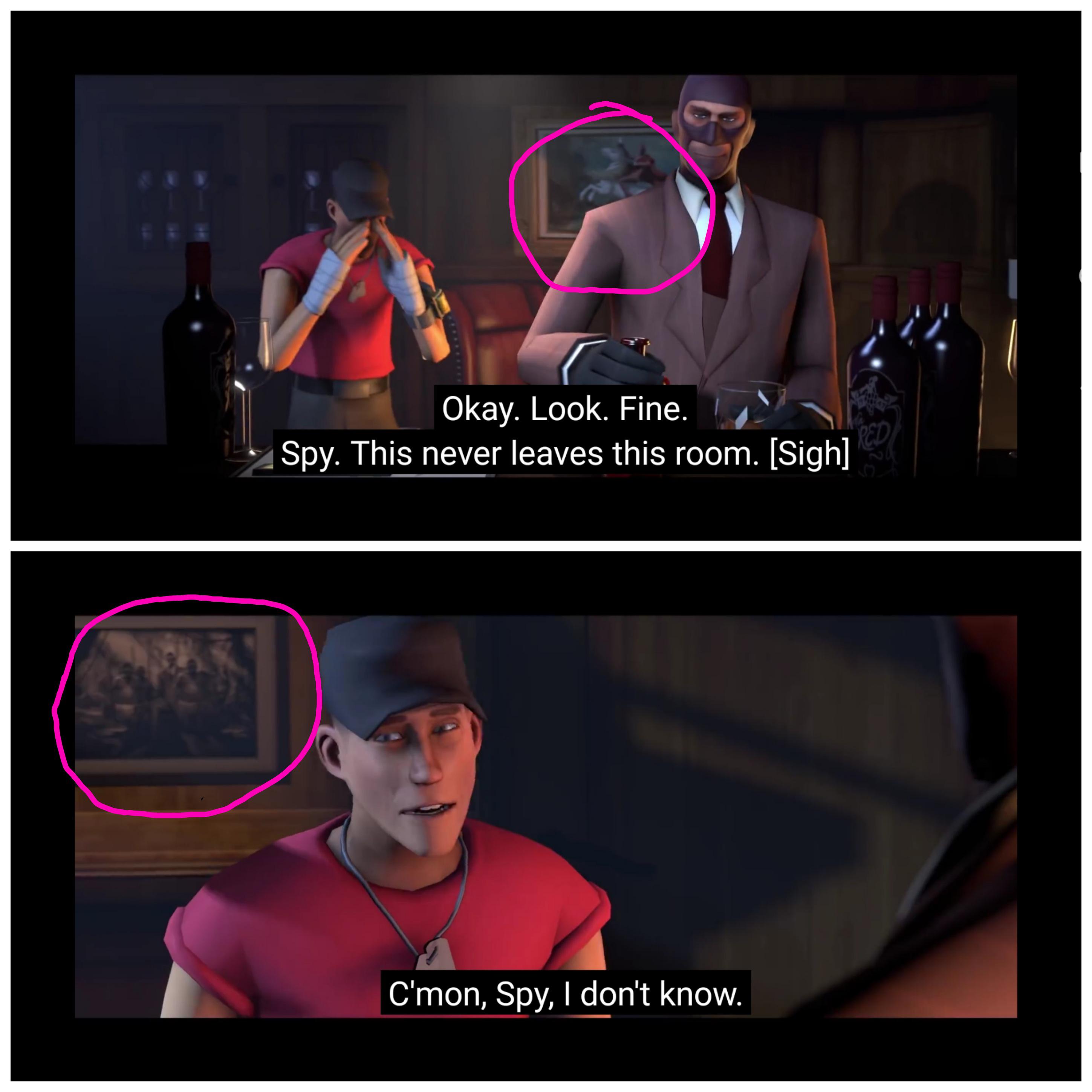 Spy has edited paintings in his Smoking Room where all the characters ...