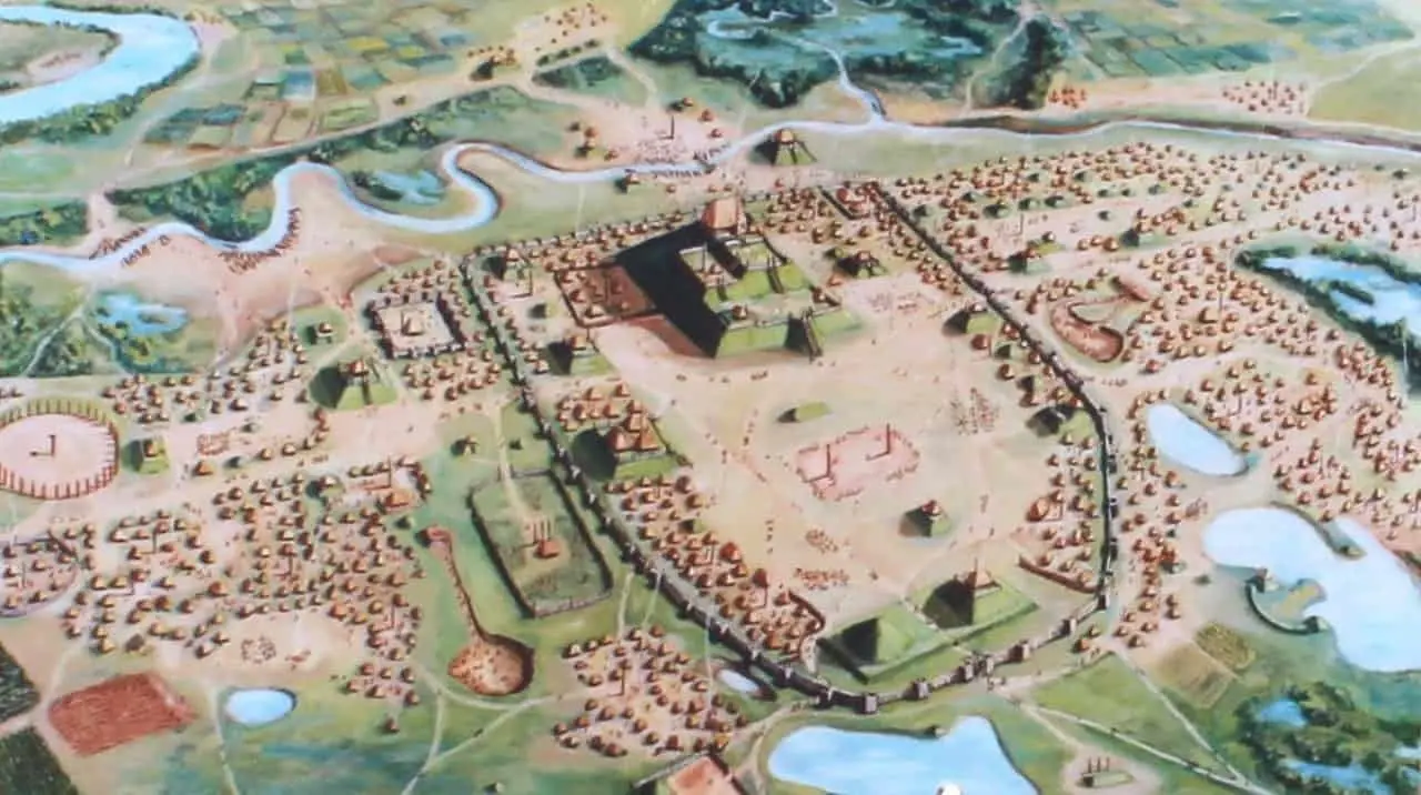 Pyramids In St Louis St. Louis sits on the ruins of a Native American city that had tens of ...