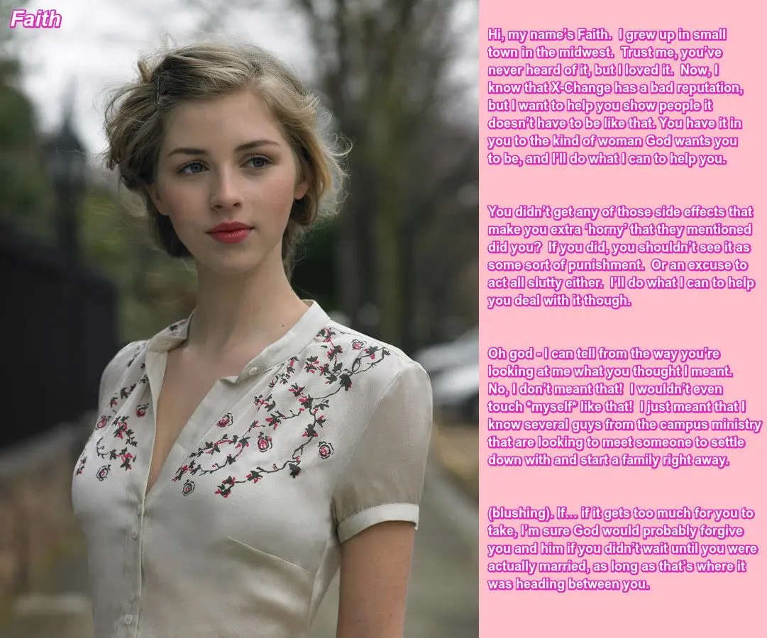 Faith, Emily, and Hannah in the Student X-Change Program featuring lingerie, a white dress, and a tongue piercing