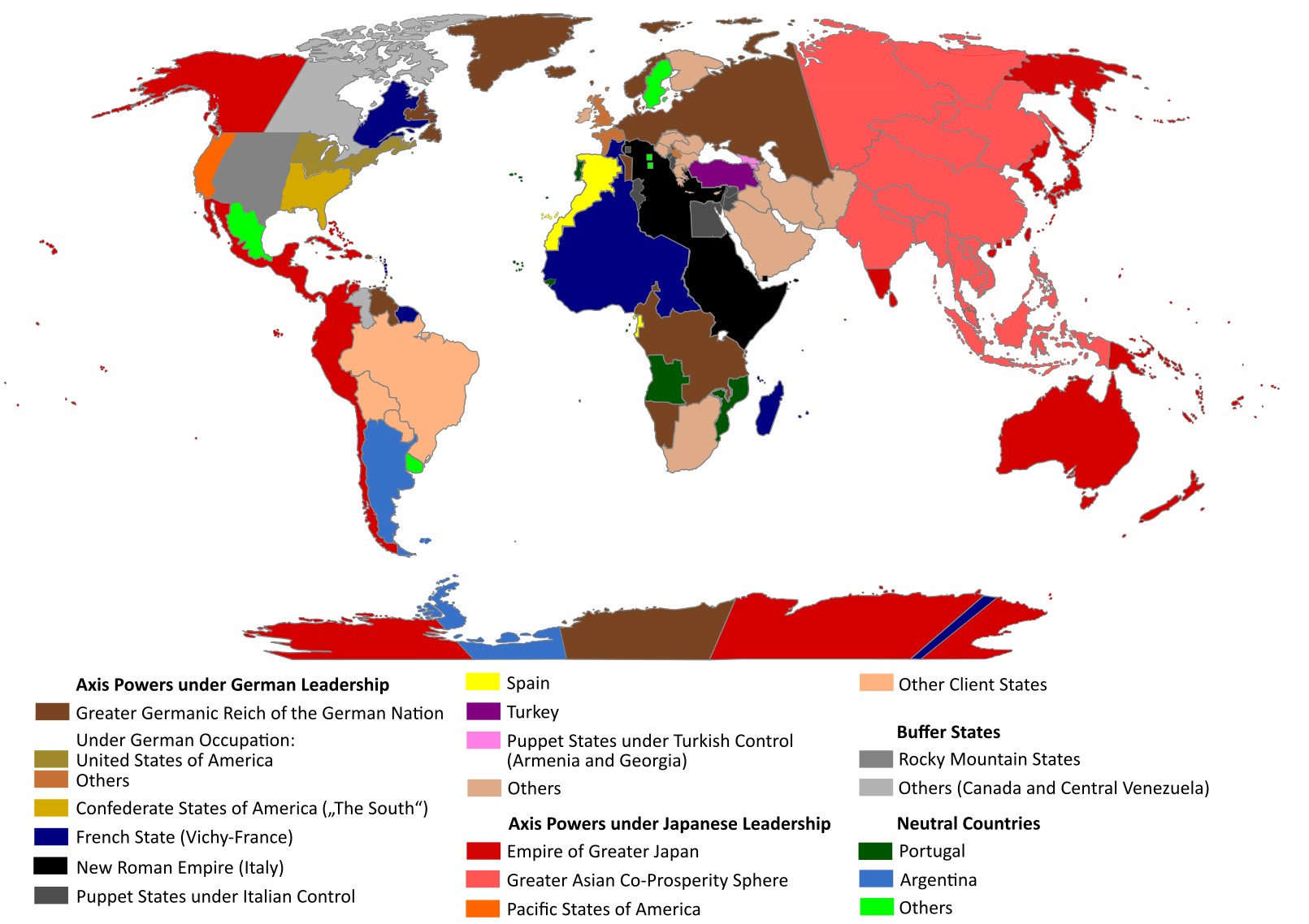 The Man in the High Castle world map with drained Mediterranean Sea ...