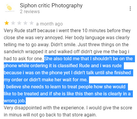 The Most Hypocritical Subway review EVER Scrolller