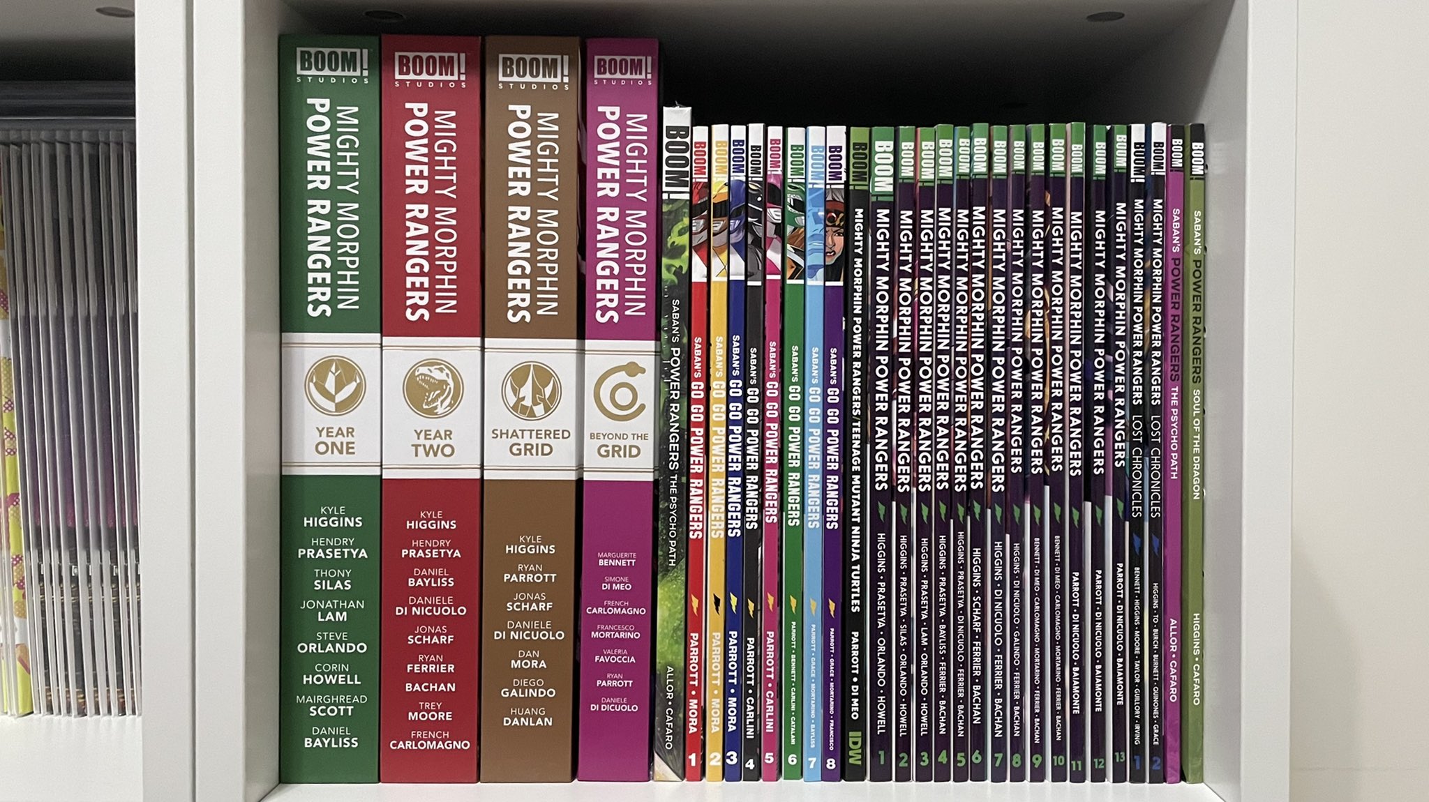 The Power Rangers graphic novel shelf looks clean | Scrolller