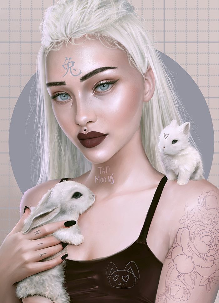 The Rabbit | Chinese Zodiac Signs by Tati Moons | Scrolller