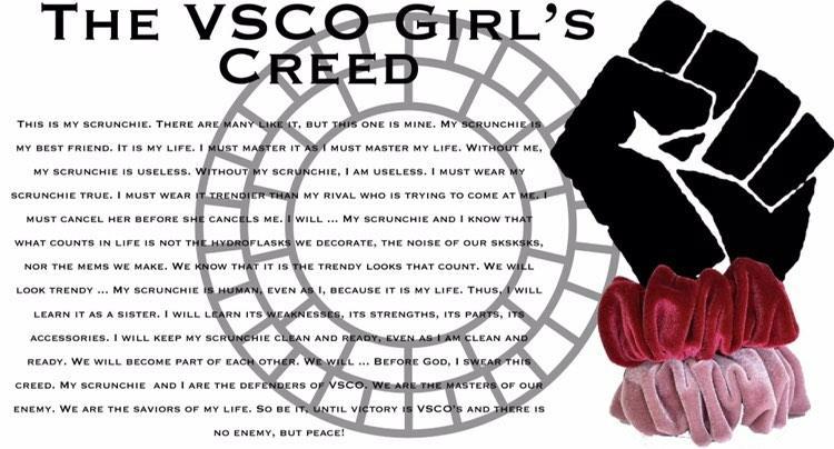 Vsco Code The VSCO girl's code | Scrolller