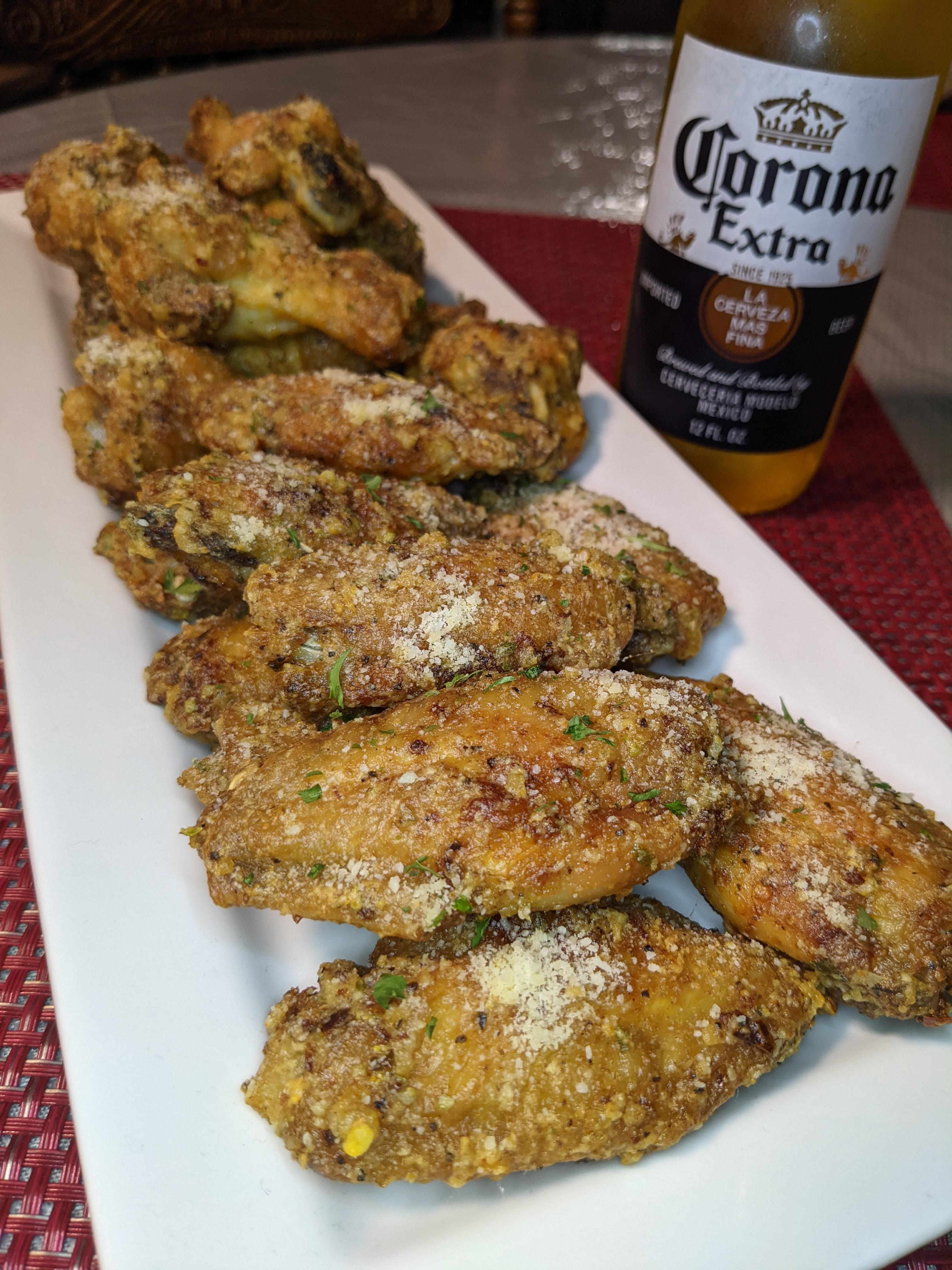 [Homemade] Norcal Style! 🍺+🧄 🧀 🍗=🤤🔥 #wings #corona | Scrolller