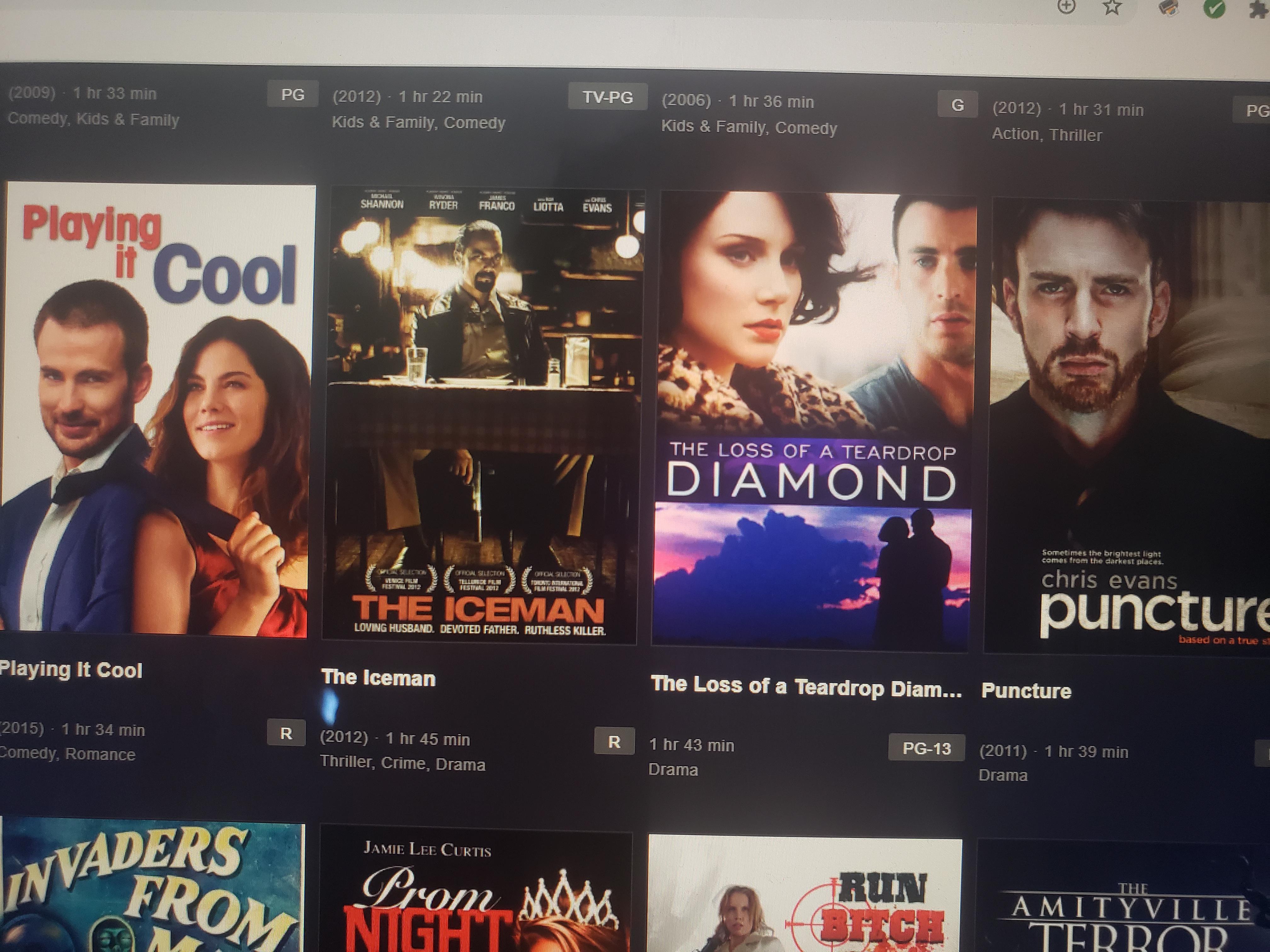 Tubi has some of chris evans lowest rated movies, and i plan on seeing ...