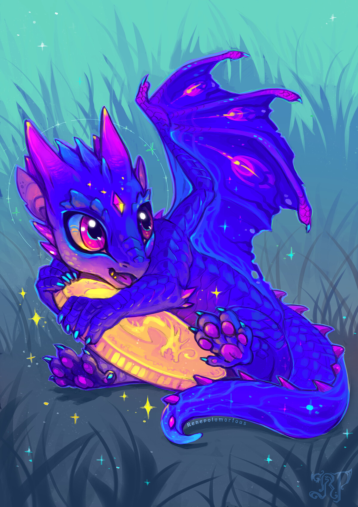 Twinkle: Celestial Baby Dragon by Maria Dedevesi (RenePolumorfous ...