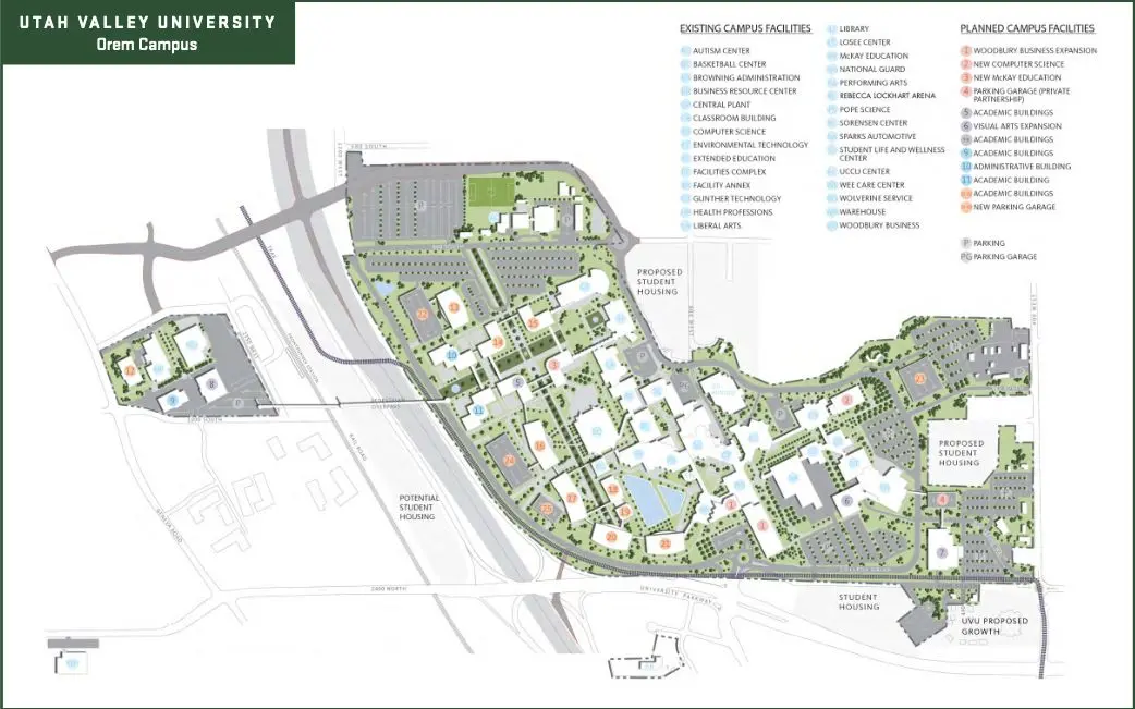 UVU's master plan for the campus. | Scrolller