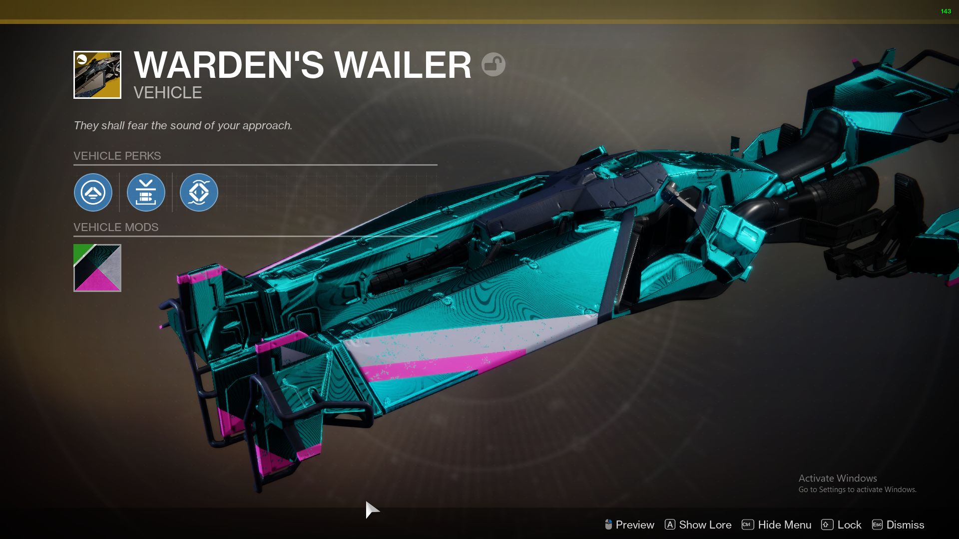 Was playing around with shaders in destiny and came across a trans flag ...