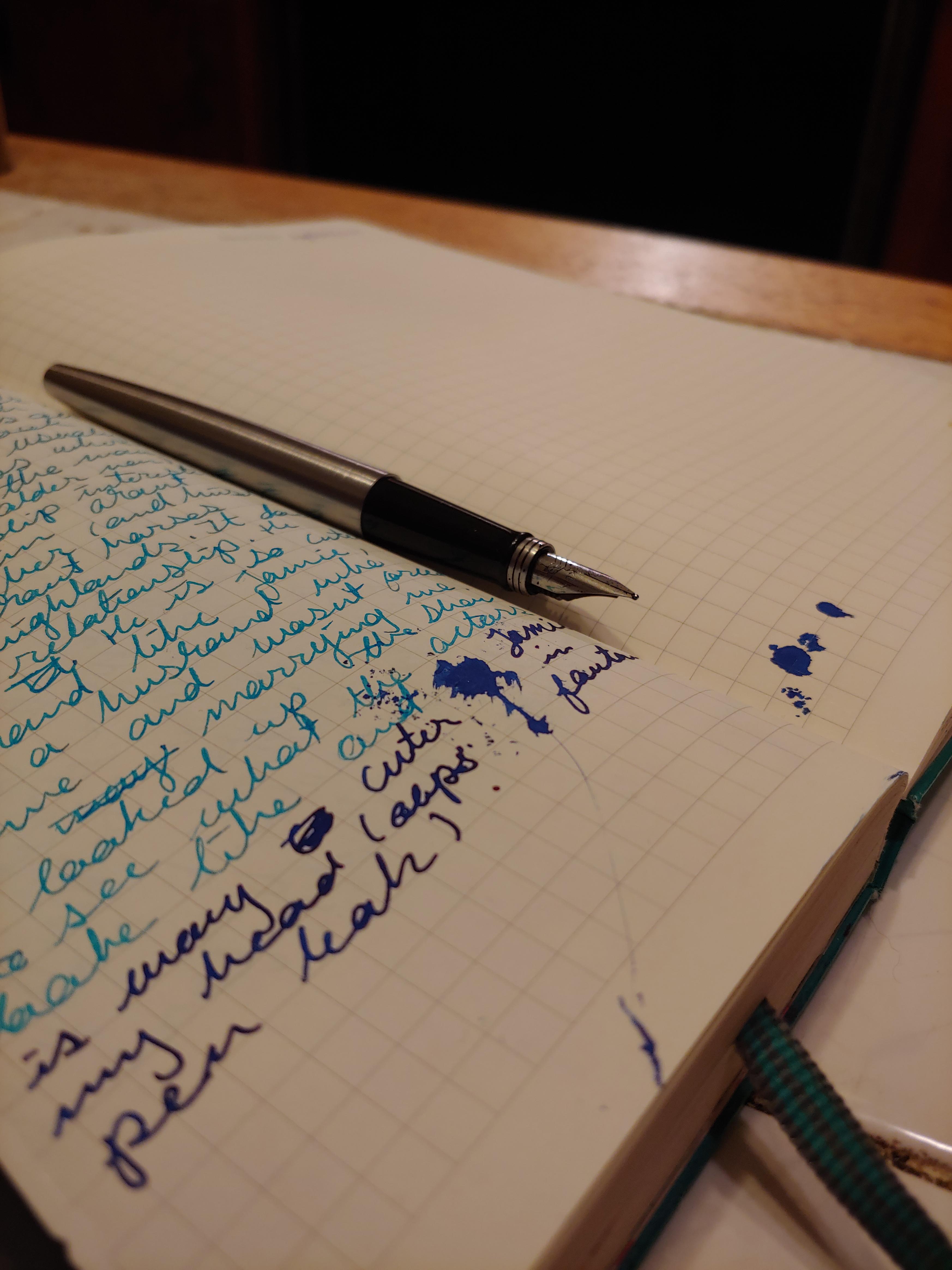 When your fountain pen leaks Scrolller