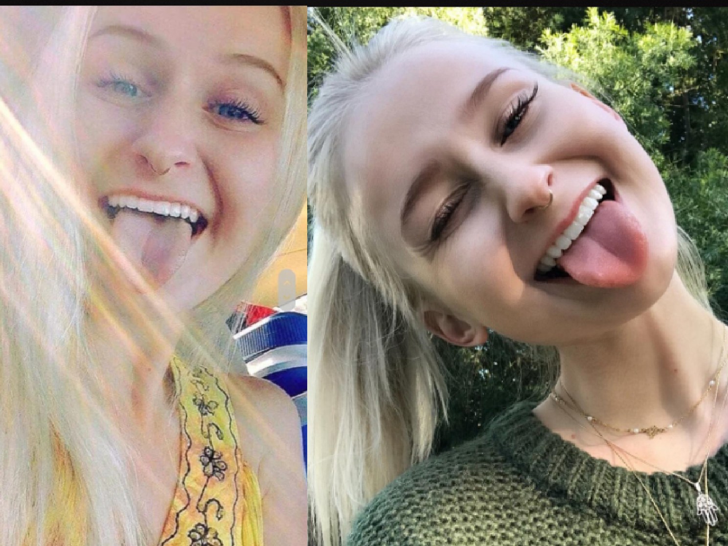 Cute Blonde Loves To Stick Out Her Cute Little Tongue Scrolller