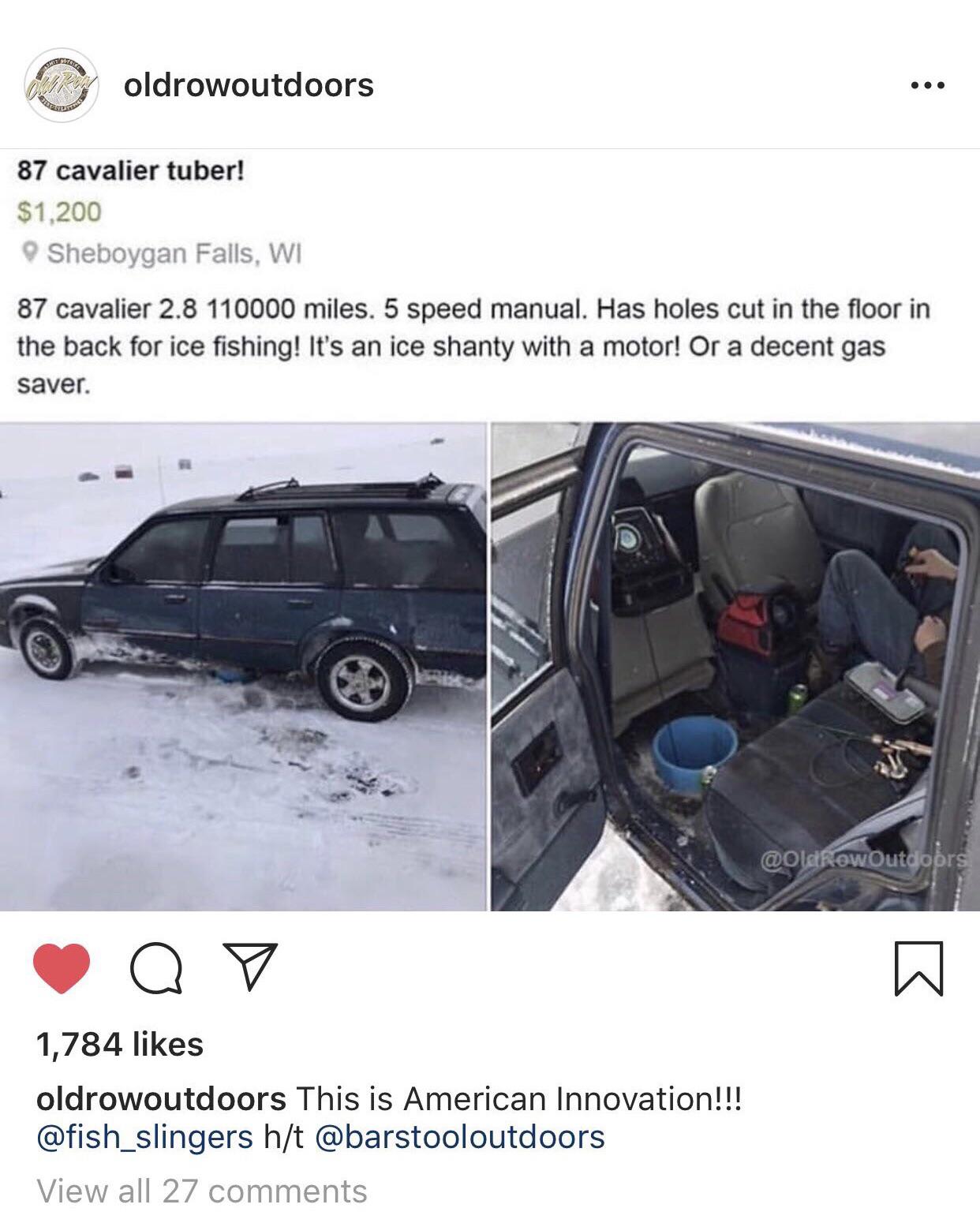 Who need an ice shanty?! Scrolller