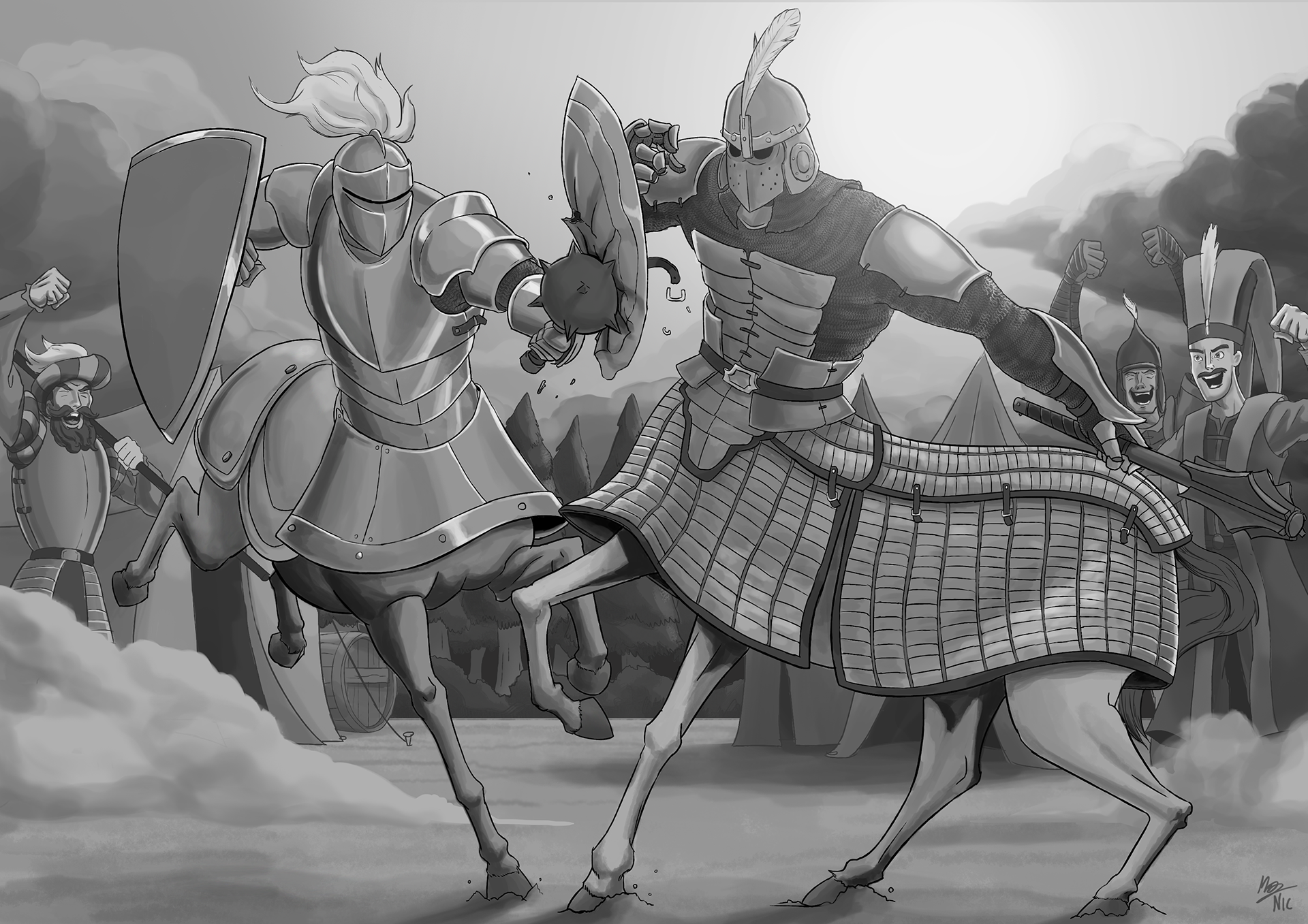 world-building-one-shot-centaur-duel-scrolller