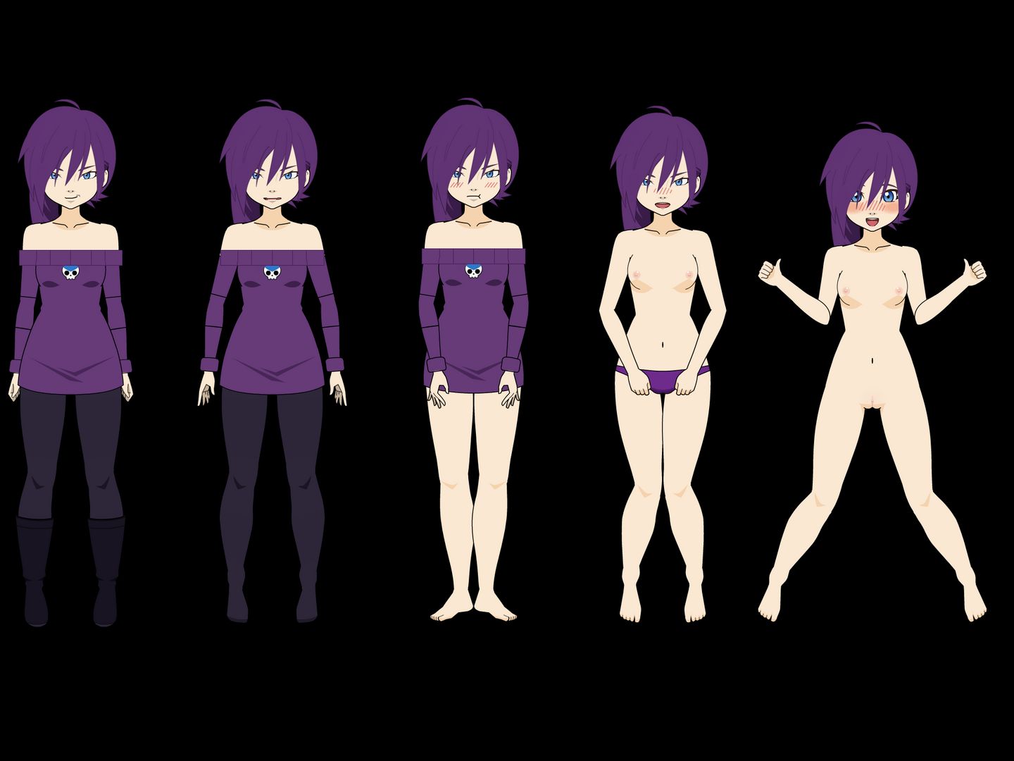 Her eyes gleaming with lust