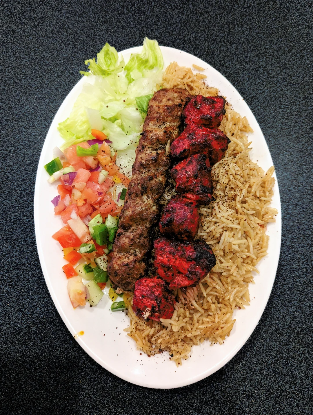 Discover more like Food: [Homemade] Tandoori chicken, Beef kabob & Rice ...