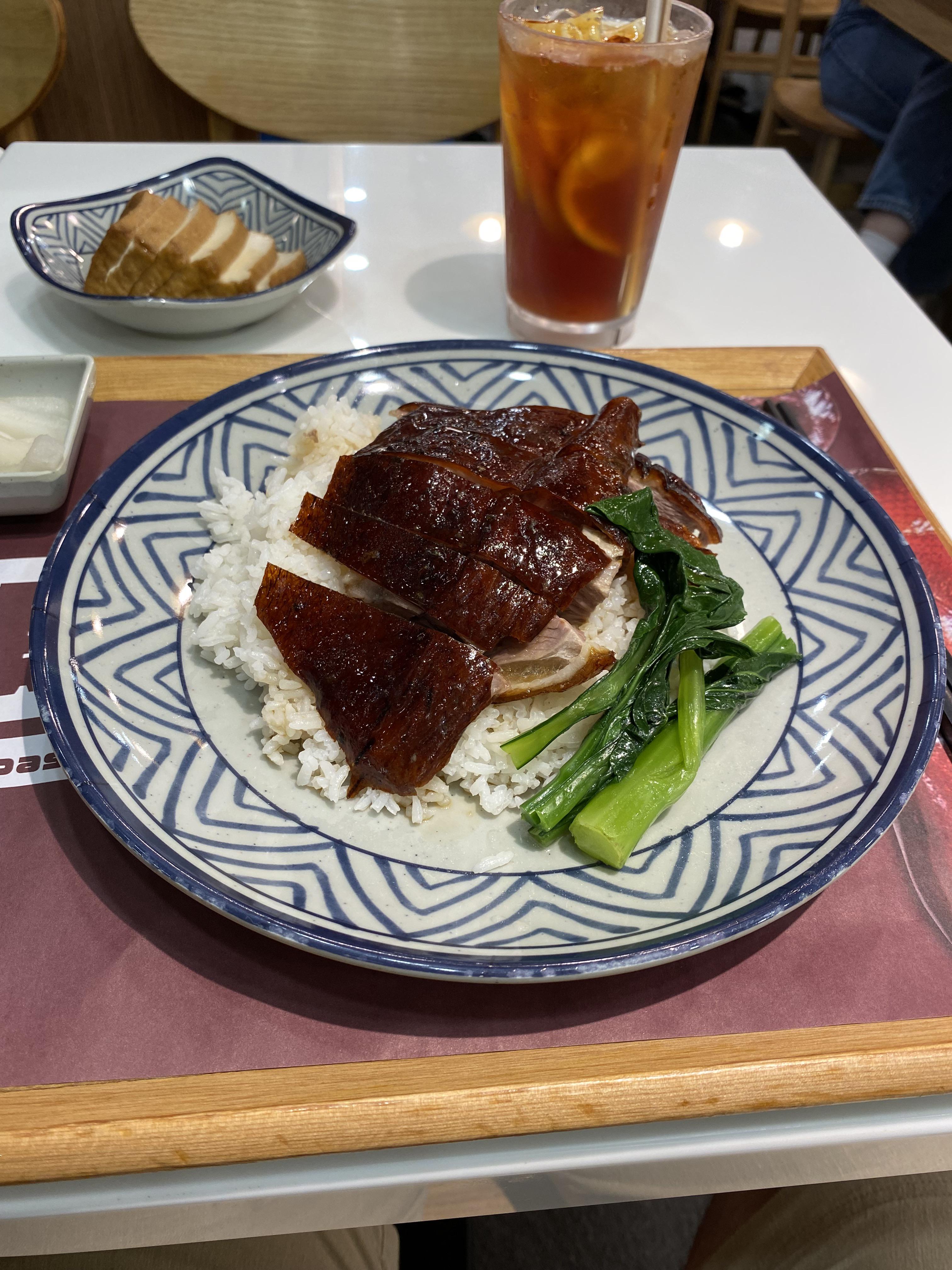 [I ate] Cantonese Style Roasted Goose on Rice with Pak Choi, Marinated ...