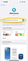 [iOS 18.1 DB1] Apple Intelligence option for existing Focus modes