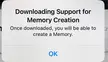 [iOS 18.1 PB1] Downloading support for Memory Creation Error - Can’t create memory
