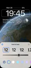 [iOS 18 DB5] Lock Screen clock color selection has a sparkle option (presumably ML to detect best color to use) 