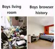 [meme] Only boys have messy rooms, or reasons to keep a clean browser history