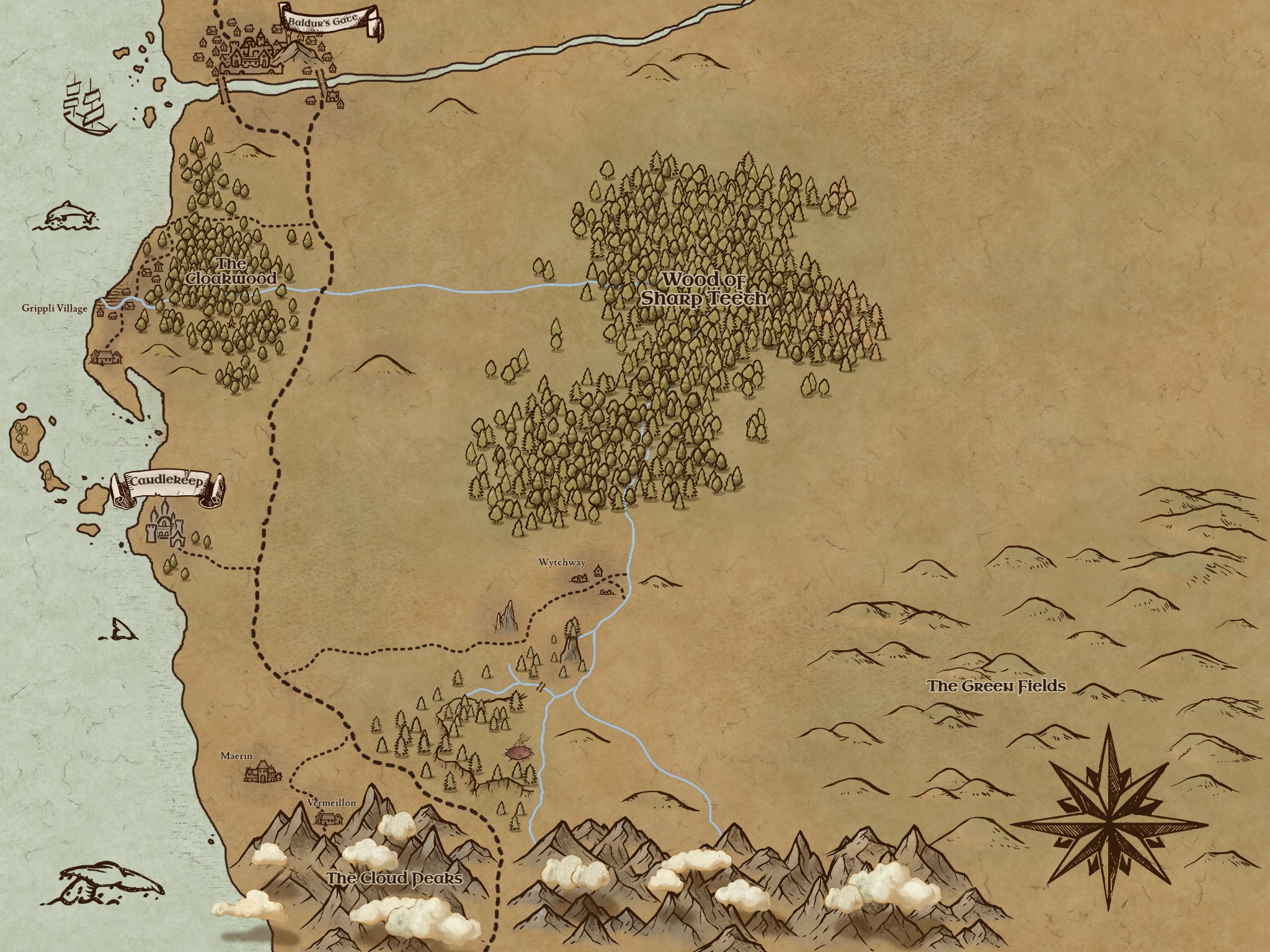 [OC] Candlekeep area map, Tidal Academy Part 7 | Scrolller