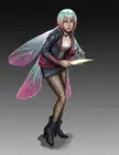 Lilly "Data-Pad", Faeborn Hacker with cyberware, for Vault RPG by @OlieArtist