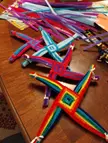 Got a little creative making St.Brigids crosses.