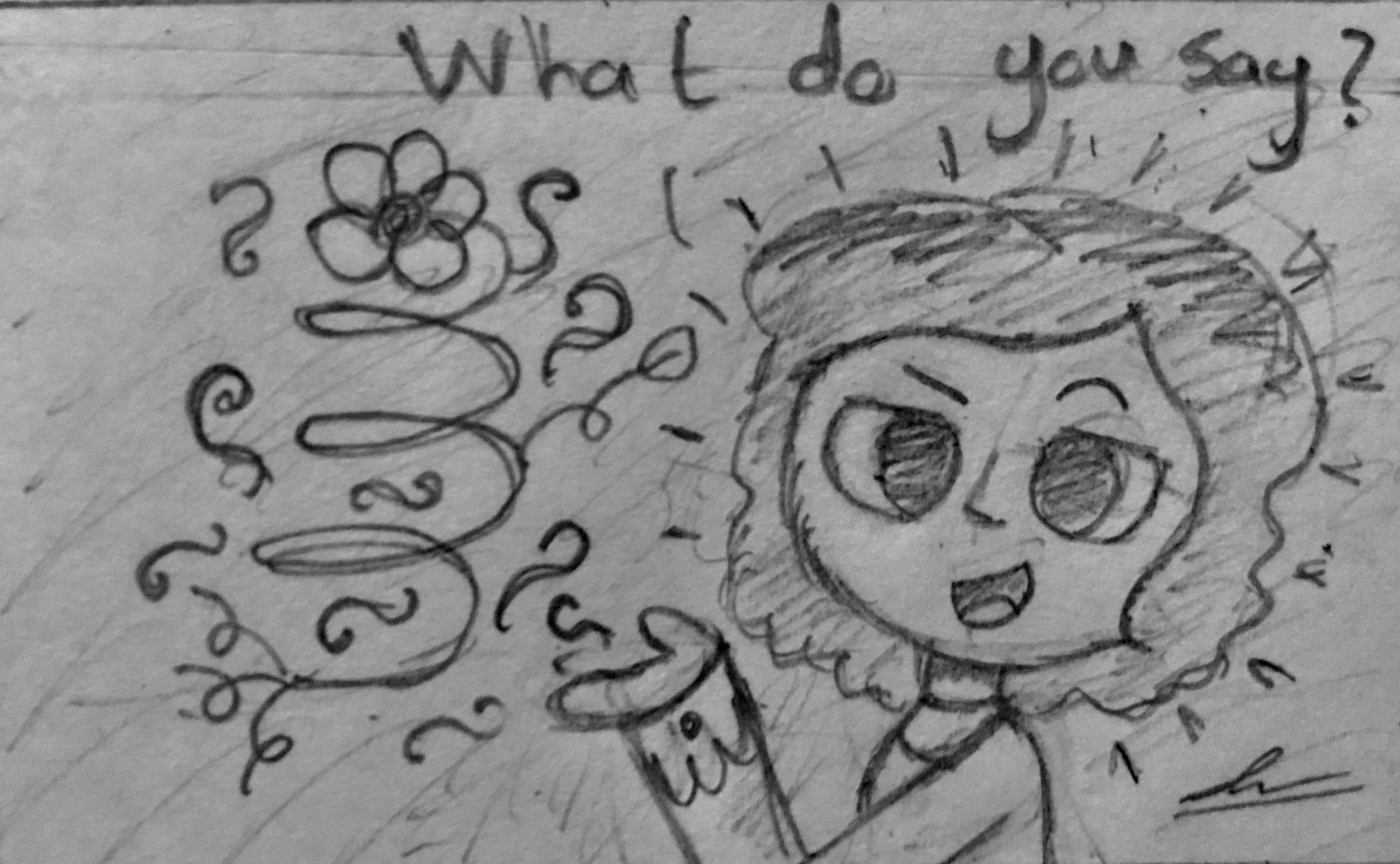 Funny web comic featuring two female OCs in a garden with flowers and a fence