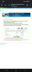Standard chartered credit card account bill payment