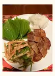 Quick dinner: Pork belly, ricf, perilla leaves, and gosu kimchi!
