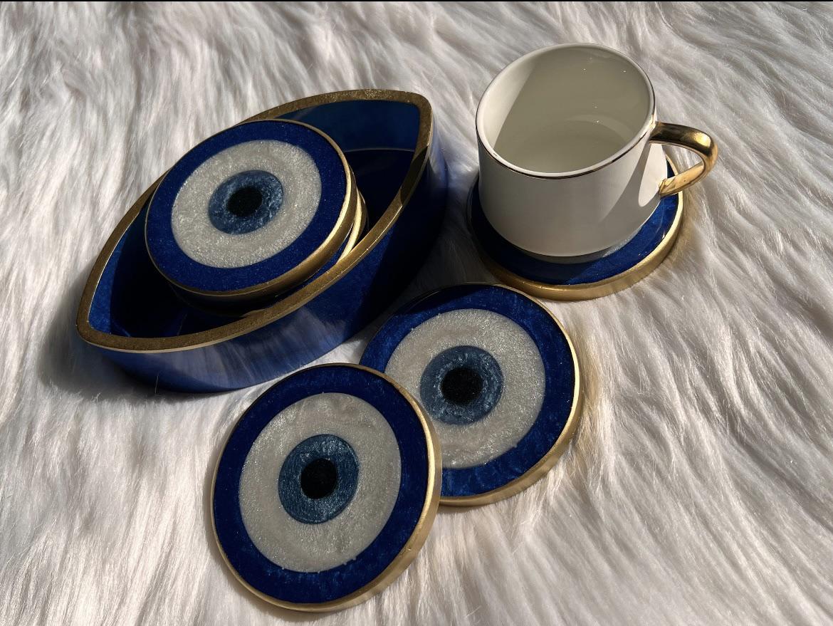 These evil eye coasters