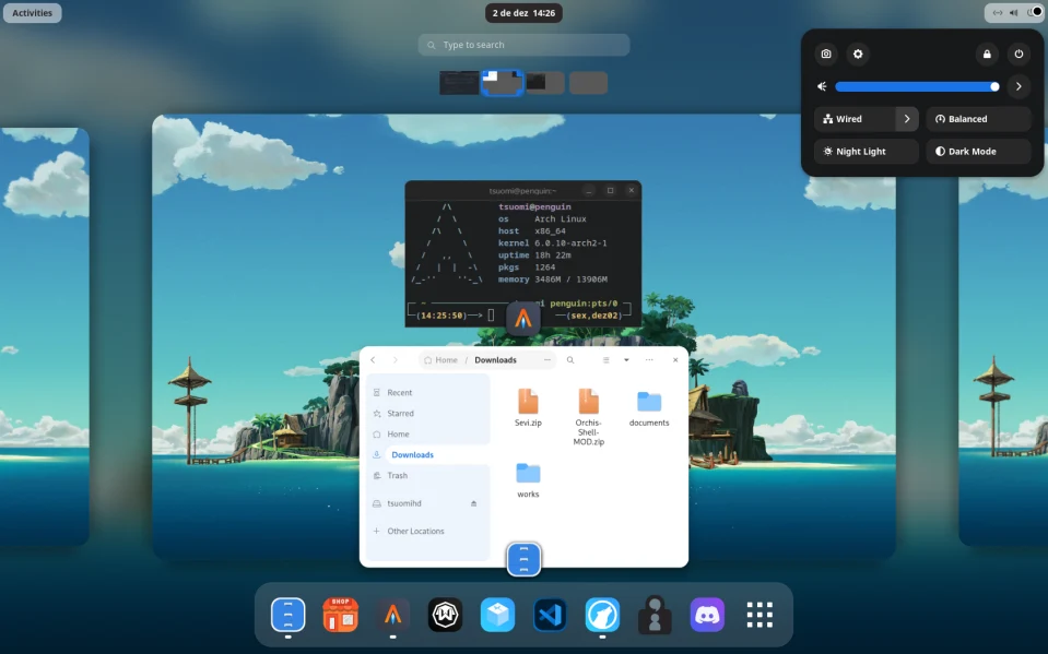 [GNOME] my first rice on Gnome 43 | Scrolller