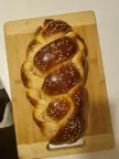 First attempt at a five strand braid Challah, definitely need to practice my bread braiding skills