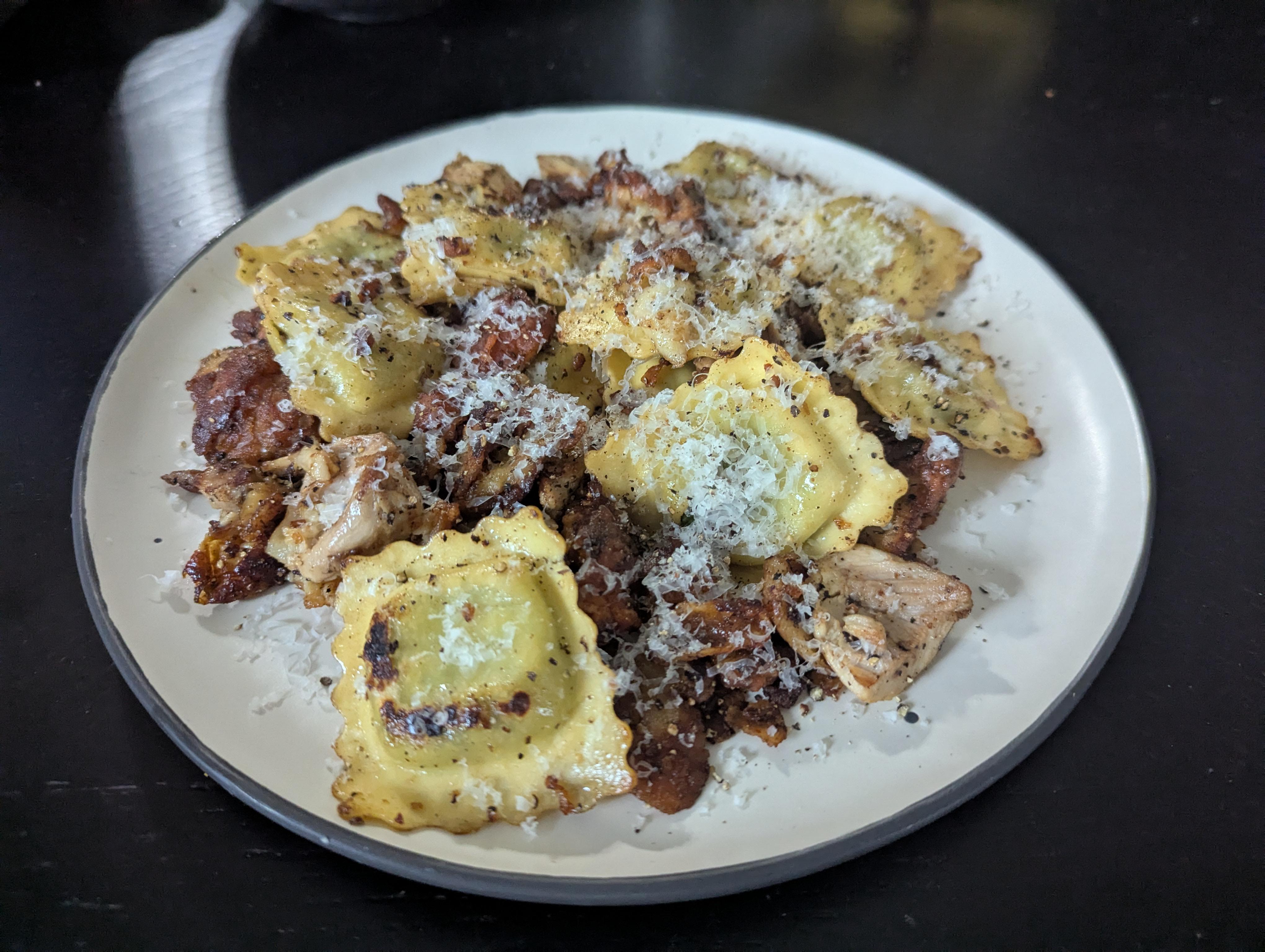 [Homemade] Ravioli and Southern Fried Chicken Stir Fry | Scrolller