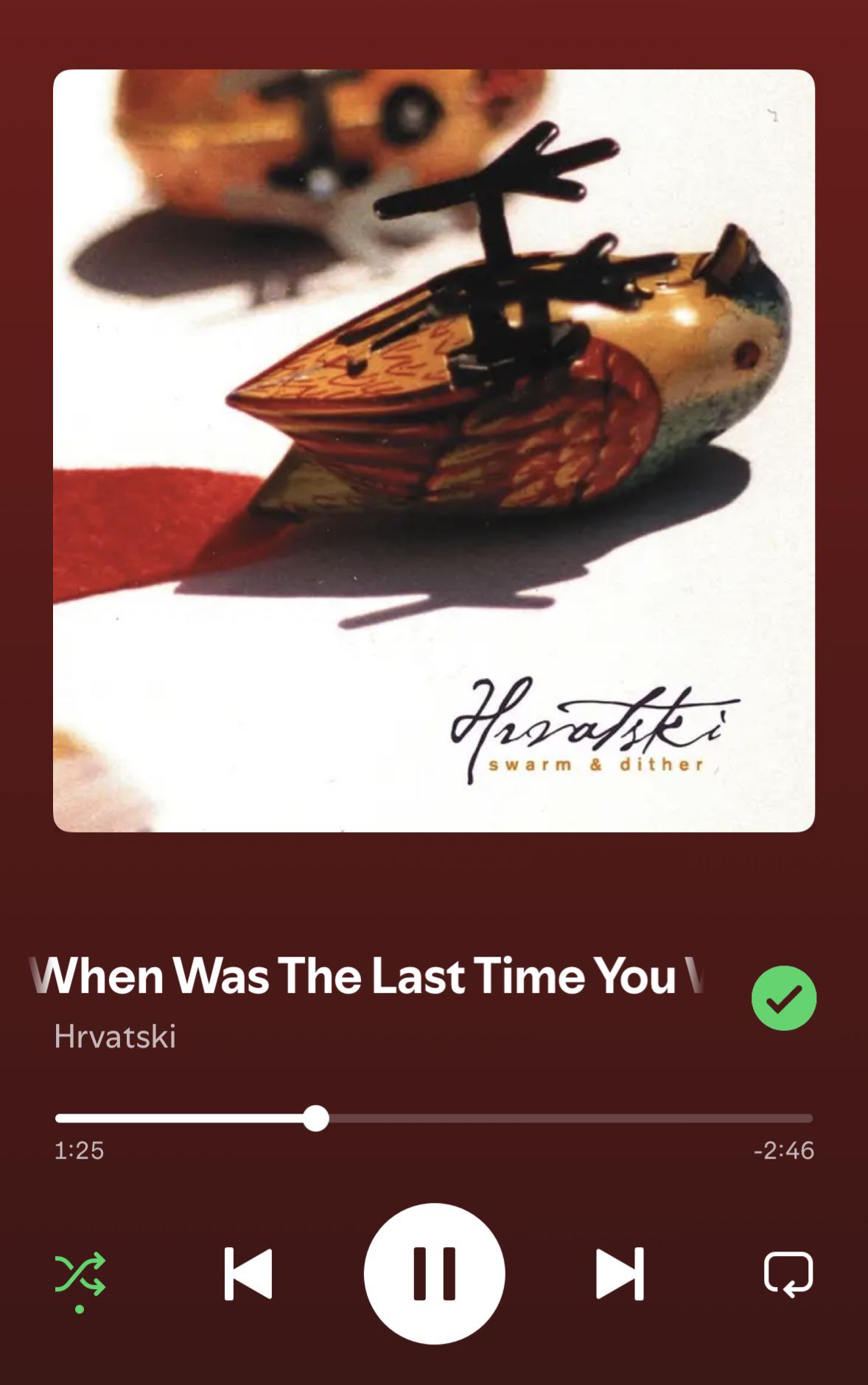 Go Plastic vibes. This is Hrvatski’s “Swarm & Dither” and it came out just a year after Go Plastic!