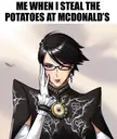 Bayonetta meme that appeared in my dream for a split second. idek the context. (art by DarikaArt on Deviantart)