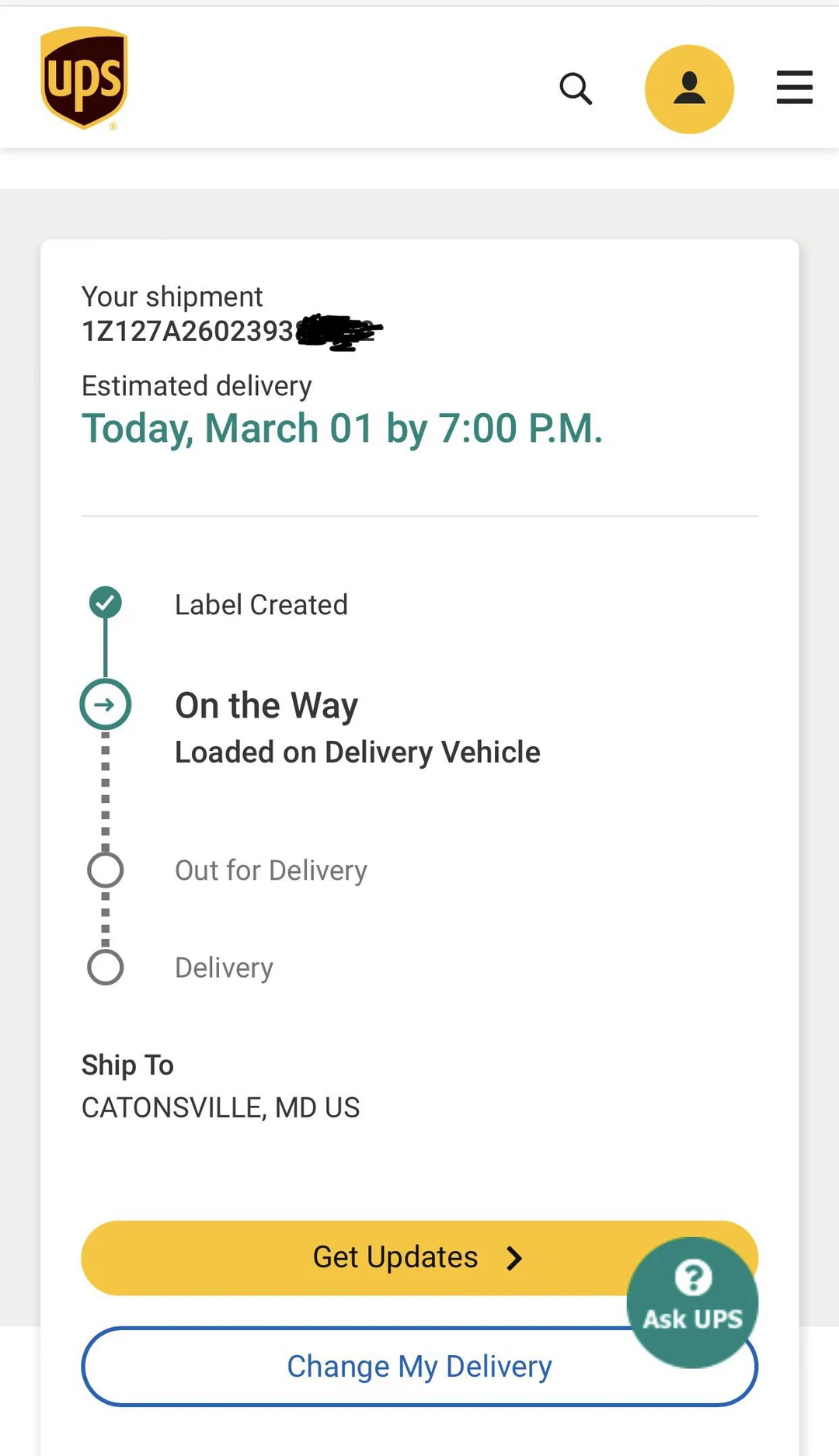 Discover more like UPS: Status stuck at "On the way - Loaded on ...