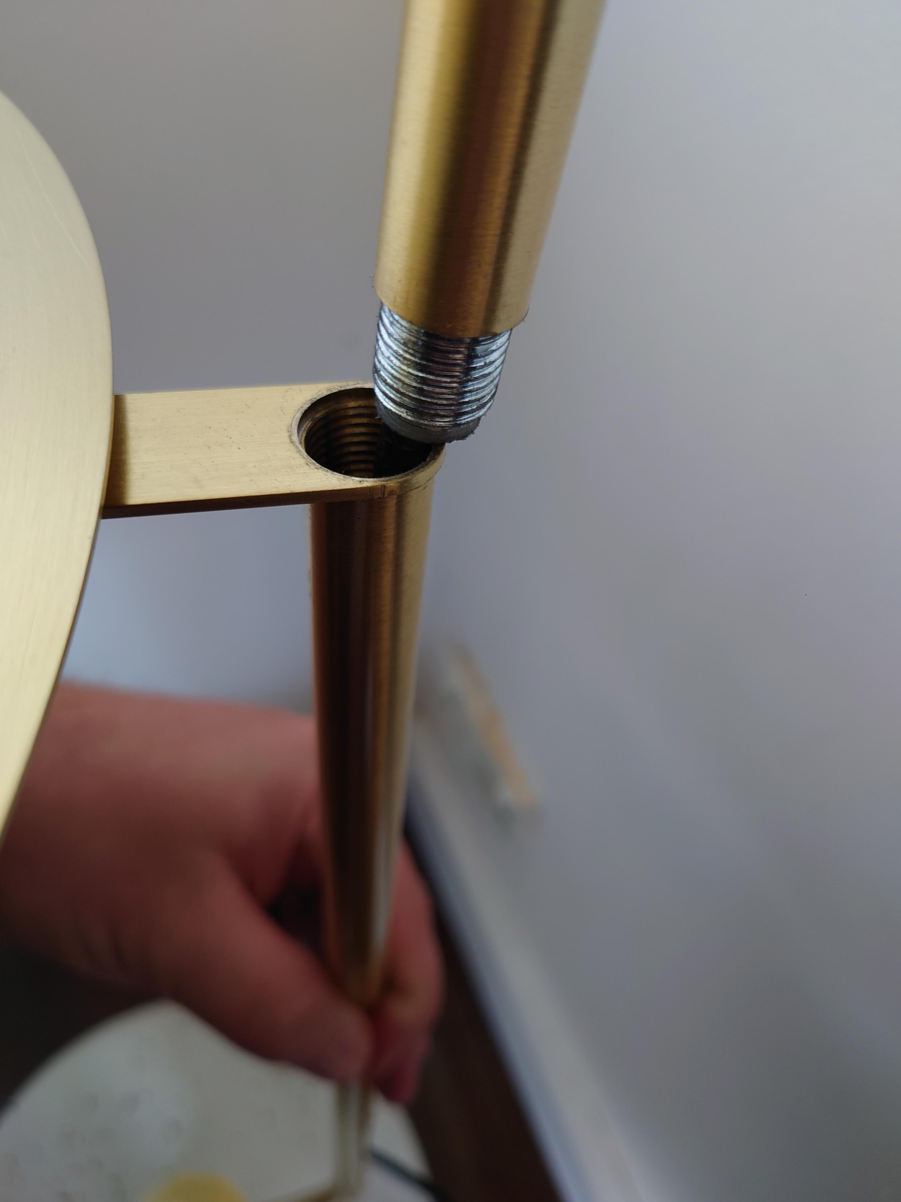 Diy Lamp Thread Stripped threads in a lamp pole - is there any way to tighten the two ...