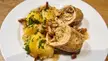 [OC] Pork loin roulades with chanterelles