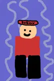 my first roblox art about my skin (red cashier) [i know its bad]